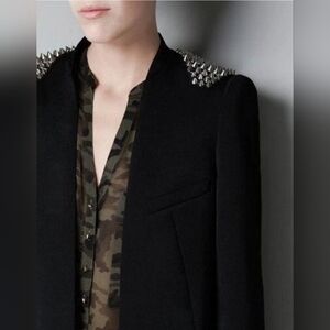 Zara Black Studded Blazer